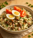 Marinētu sēņu salāti ar makaroniem