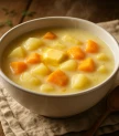 Kartupeļu un ķirbju piena zupa