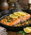 Lasis cepeškrāsnī ar citronu un dillēm