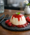 Panna cotta ar avenu mērci