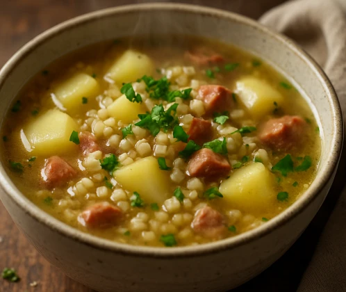 Kartupeļu un grūbu zupa