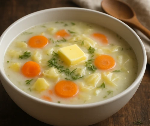 Kartupeļu un dārzeņu piena zupa