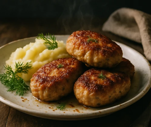 Mannas kotletes ar sīpolu