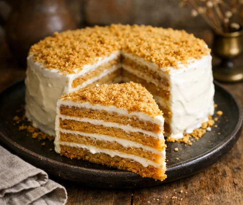 Medus torte ar skābo krējumu