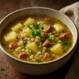 Kartupeļu un grūbu zupa