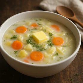 Kartupeļu un dārzeņu piena zupa