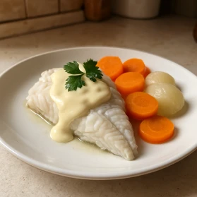 Vārīta zivs majonēzes mērcē