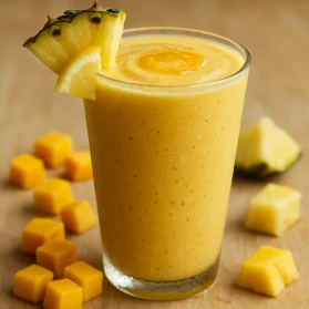 Tropu smūtijs ar ananāsu un mango